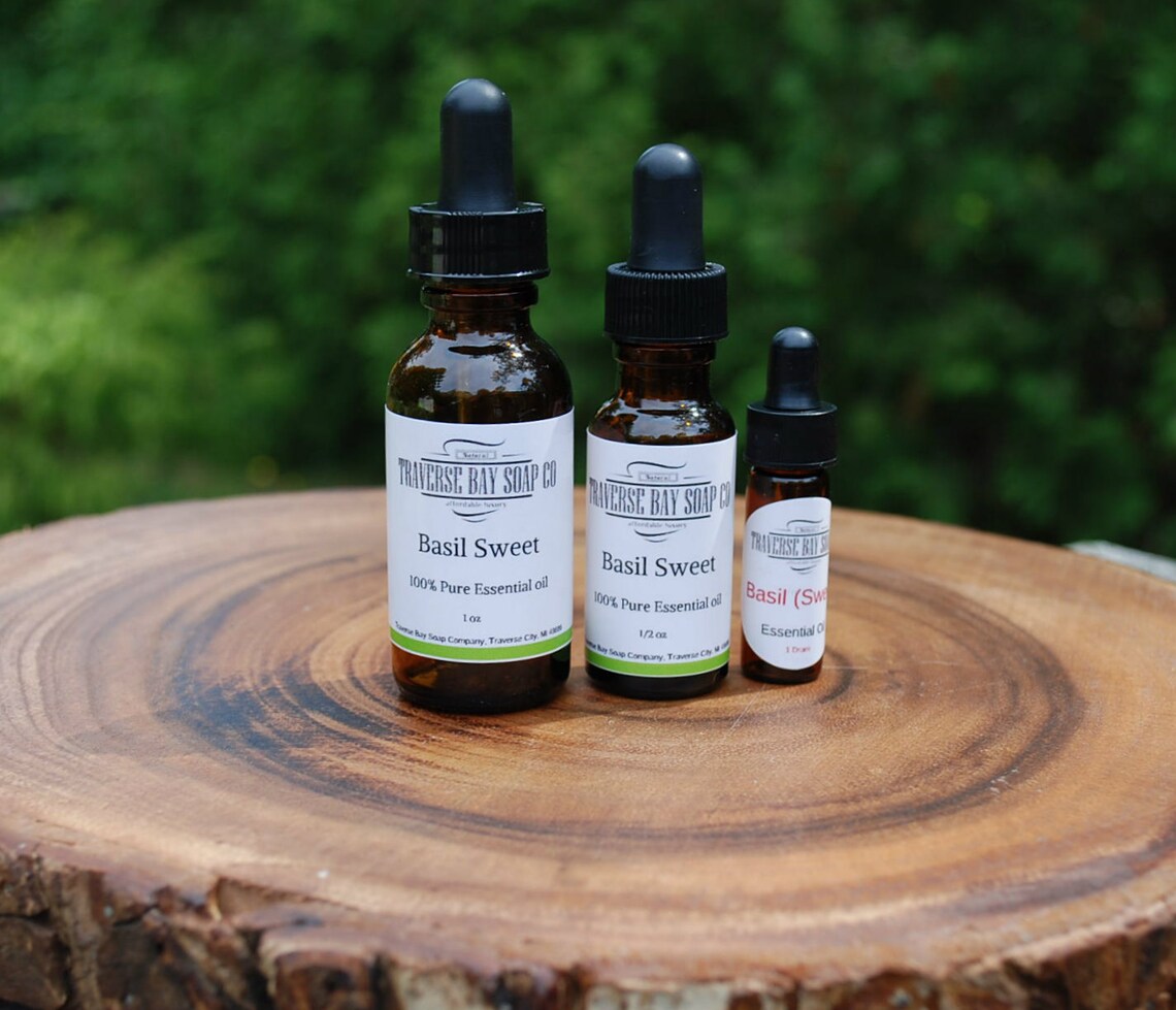 Basil Essential Oil 100 Pure Essential Oil Sweet Basil Etsy