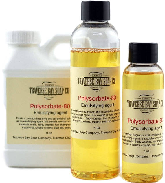 Polysorbate 80,  2 oz -4 oz- 8 oz, Soap making, lotion, creams, massage oil, bath, beauty, lip balm