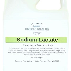 Sodium Lactate 60. 16 oz, Soap making, lotion, creams, massage oil, bath, beauty, lip balm image 6