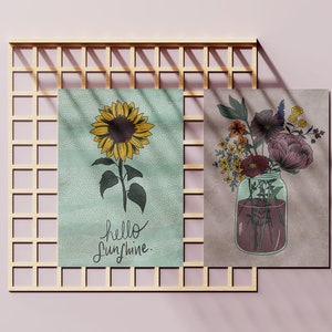 Floral Postcard Collection, Set of 4 or 8 Postcards | Art Postcard | Botanical Postcard Set | Mini Prints | Art Print