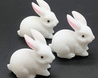 White Jade Bunny Rabbits| Approximately 1.82"