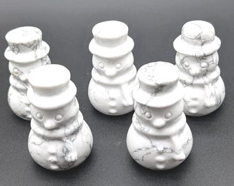 Howlite Snowmen | Handcrafted Holiday Decor