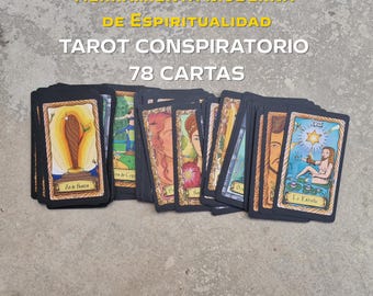 Baraja Tarot de 78 Cartas · Tarot Conspiratório · Hecho a Mano · Para Principiantes y Profesionales