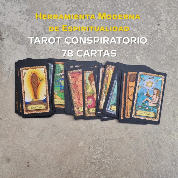 Baraja Tarot de 78 Cartas · Tarot Conspiratorio · Hecho a Mano · Para Principiantes y Profesionales