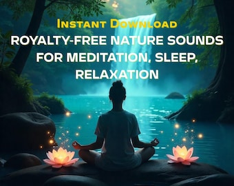 Royalty-Free Nature Sounds (12×1 Hour) · Sleep & Meditation Ambience · Rain, Ocean, Forest, Waterfall · Commercial Use
