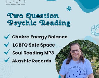 Two Question Psychic Reading (MP3) · Soul Guidance & Chakra Insight · 12–48h Delivery