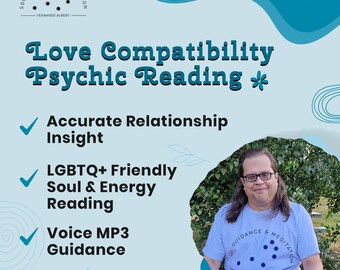 Love Compatibility Psychic Reading (MP3) · Soulmate & Relationship Insight · Photo-Based · 12–48h Delivery
