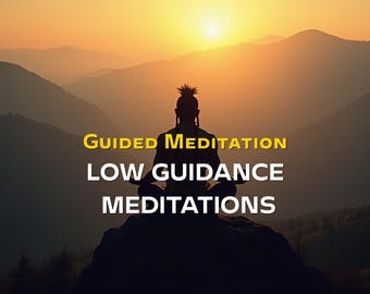 Low Guidance Meditation MP3 · Silent Relaxation Audio · Minimal Prompts · 45 min Stillness · Instant Download