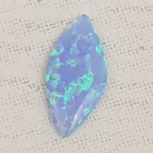 Light Blue Opal, 12x6mm Japanese Synthetic Opal