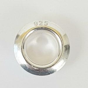 5mm Sterling 925 Silver Bead Core, Grommet, Eyelet, Rivet, Carnation Sterling 925 Silver 8.8mm, 5mm Hole image 5