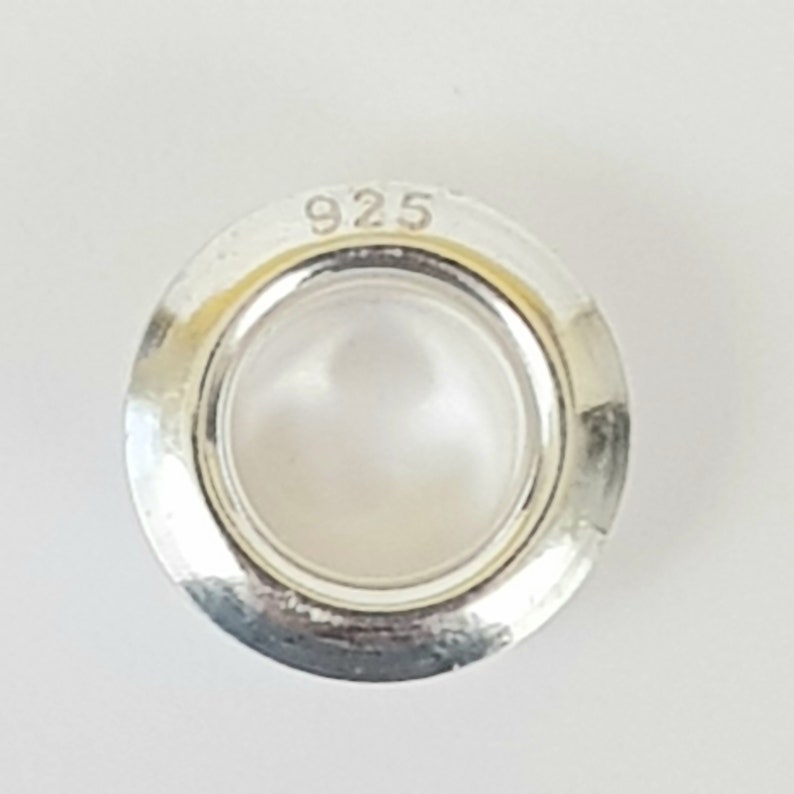 5mm Sterling 925 Silver Bead Core, Grommet, Eyelet, Rivet, Carnation Sterling 925 Silver 8.8mm, 5mm Hole image 5