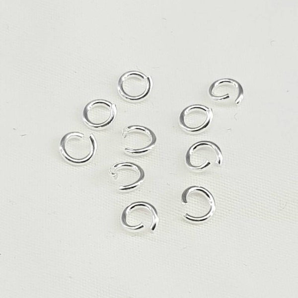 Offene Biegeringe 10er Pack, Massiv 925 Silber, 5mm JR1