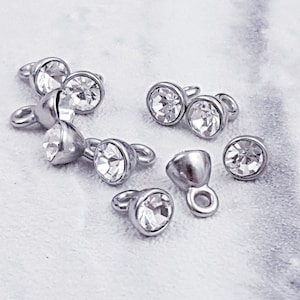 Pack of 10 Small Swarovski Sew On buttons