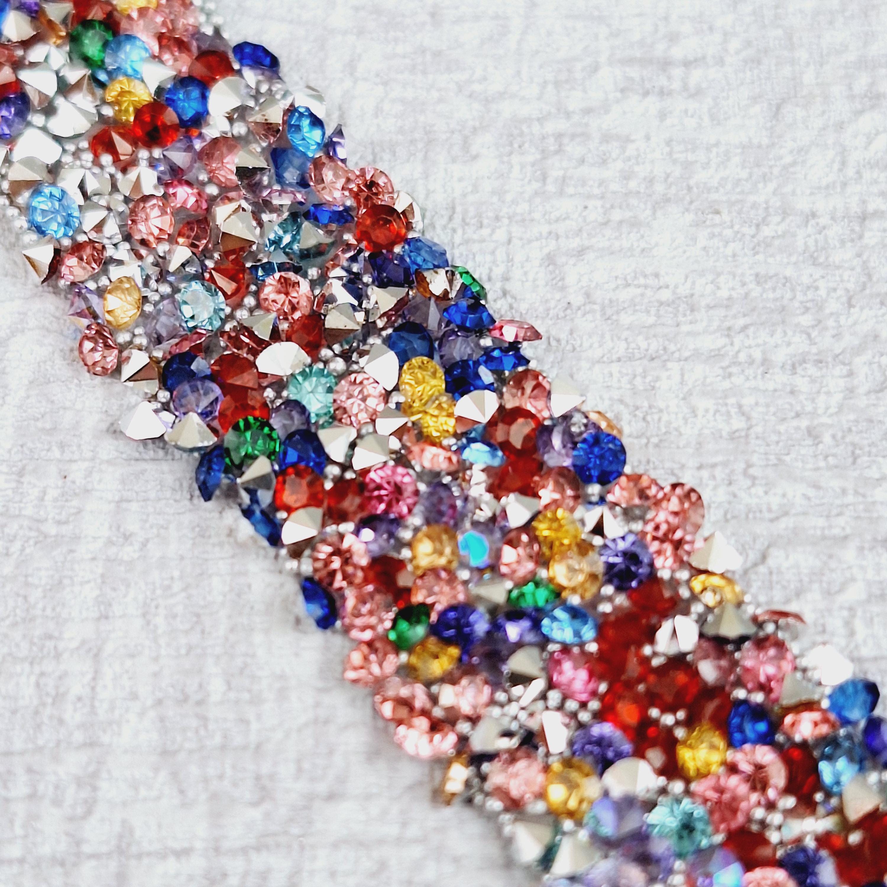 1 Meter Of Self Adhesive Tape, Rhinestone Ribbon, Crystal Tape 15mm Wide