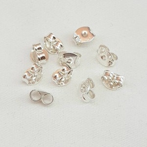 Örhänge med fjäril, rullar, massivt 925 silver, 20-pack