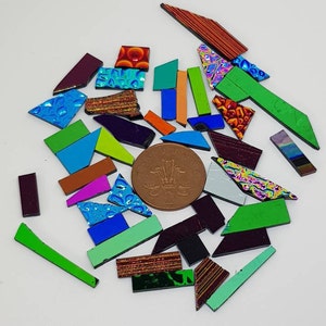 Dichroic Glass On Black Dichroic Scrap COE90