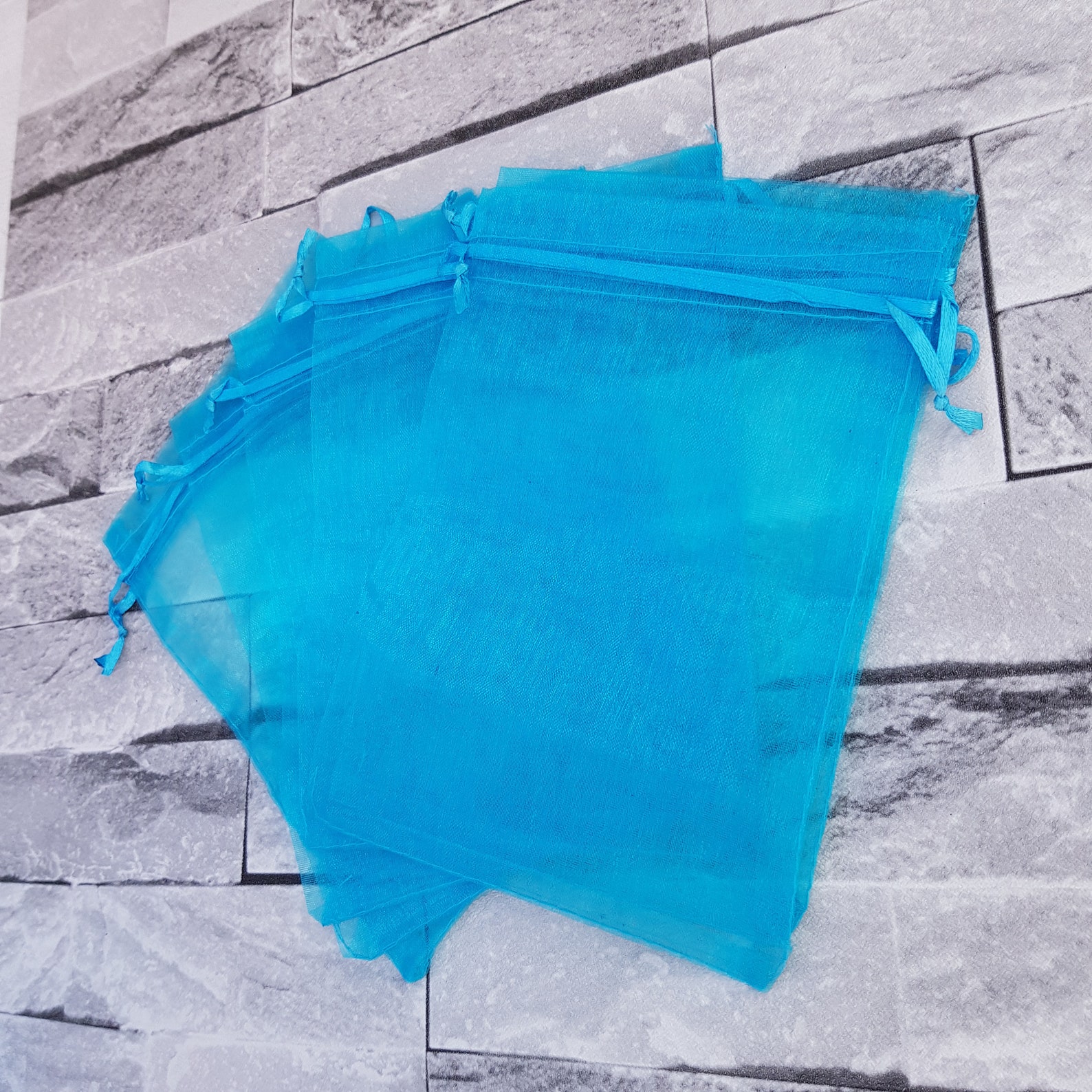 Wedding Favor Organza Voile Bags 5x7 Inches Aqua Gift Bags Etsy