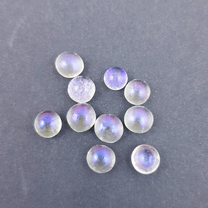 10 x 6/7 mm Glas Cabochons, Glas Knopen, Glas Dots cab41