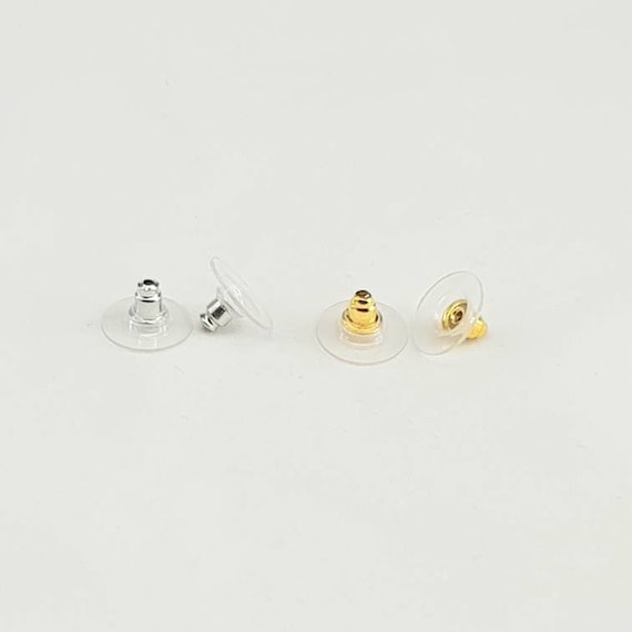 100pcs/bag 6*10mm clear plastic earring backs