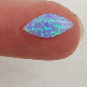 Light Blue Opal, 12x6mm Japanese Synthetic Opal