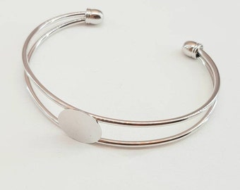 5 Bracelet Bangle Finding Blanks for Cabochon