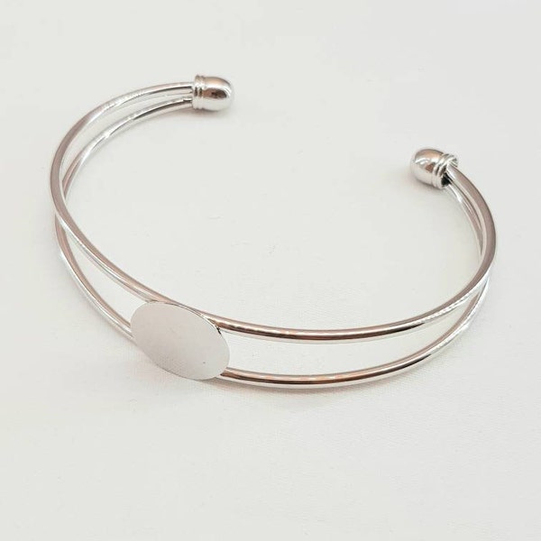 5 Bracelet Bangle Finding Blanks for Cabochon