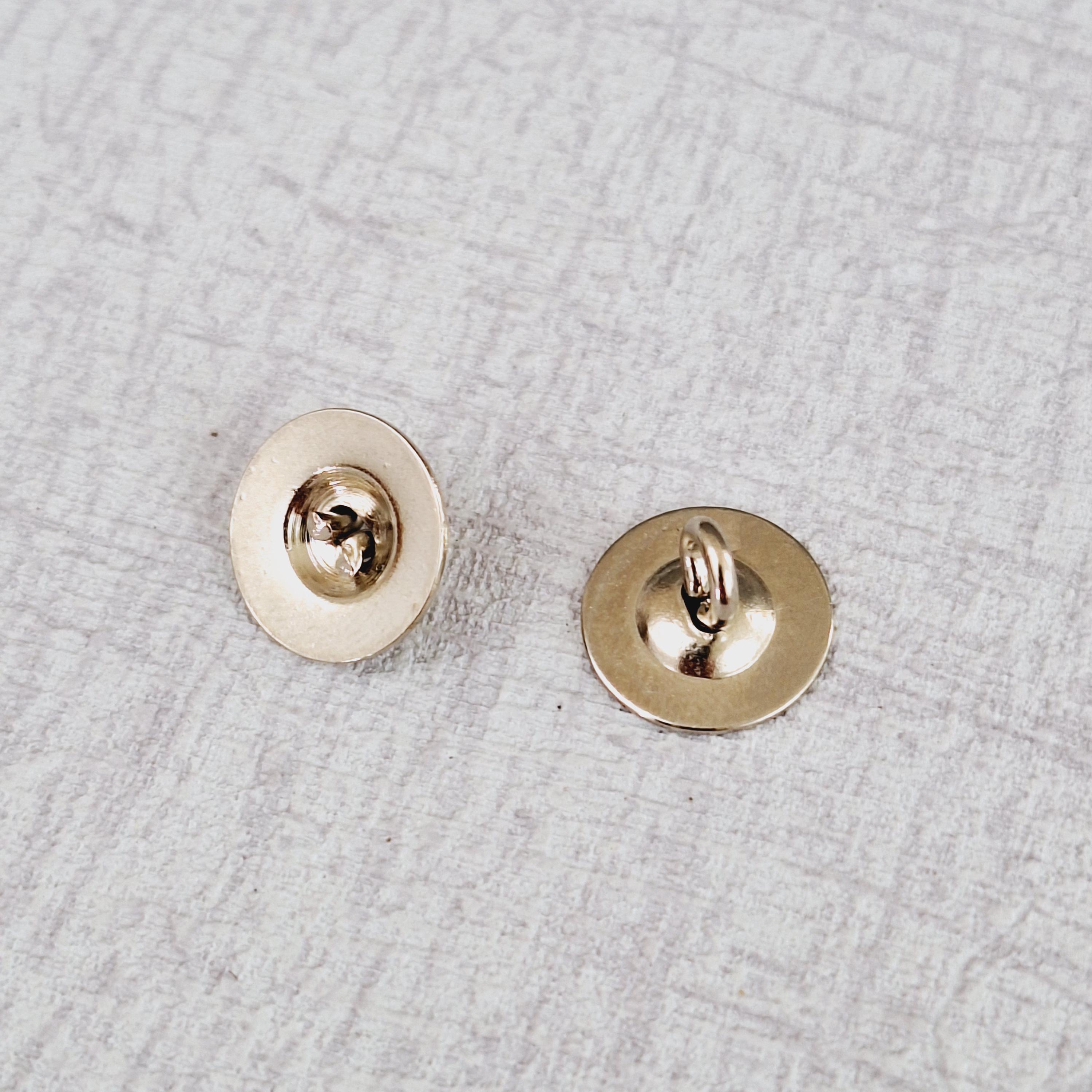 Pack of 10 Button Backs, Silver Button Shanks - Etsy