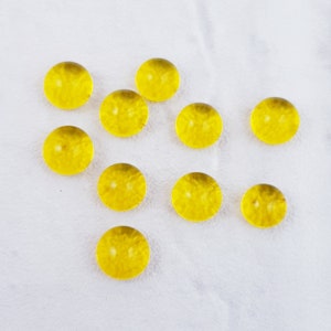 10 cabochons en verre de 7 mm, boutons en verre, points en verre cab2