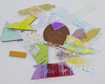 Dichroic Glass On Clear Dichroic Scrap COE90