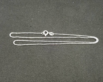 Bull Chain 16 inch Sterling Silver Diamond Cut Rhodium Plated