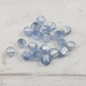 20 x 8mm Murano Style Glass Beads, Foil Glass Beads, Glass Beads, Venetian Glass Beads, Czech Glass Beads B26