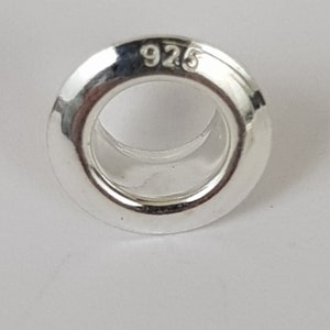 5mm Sterling 925 Silver Bead Core, Grommet, Eyelet, Rivet, Carnation Sterling 925 Silver 8.8mm, 5mm Hole image 4