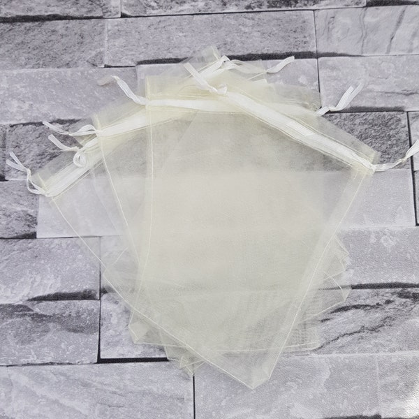 20 x Large Wedding Favor Organza, Voile Bags 12 x 8 Inches