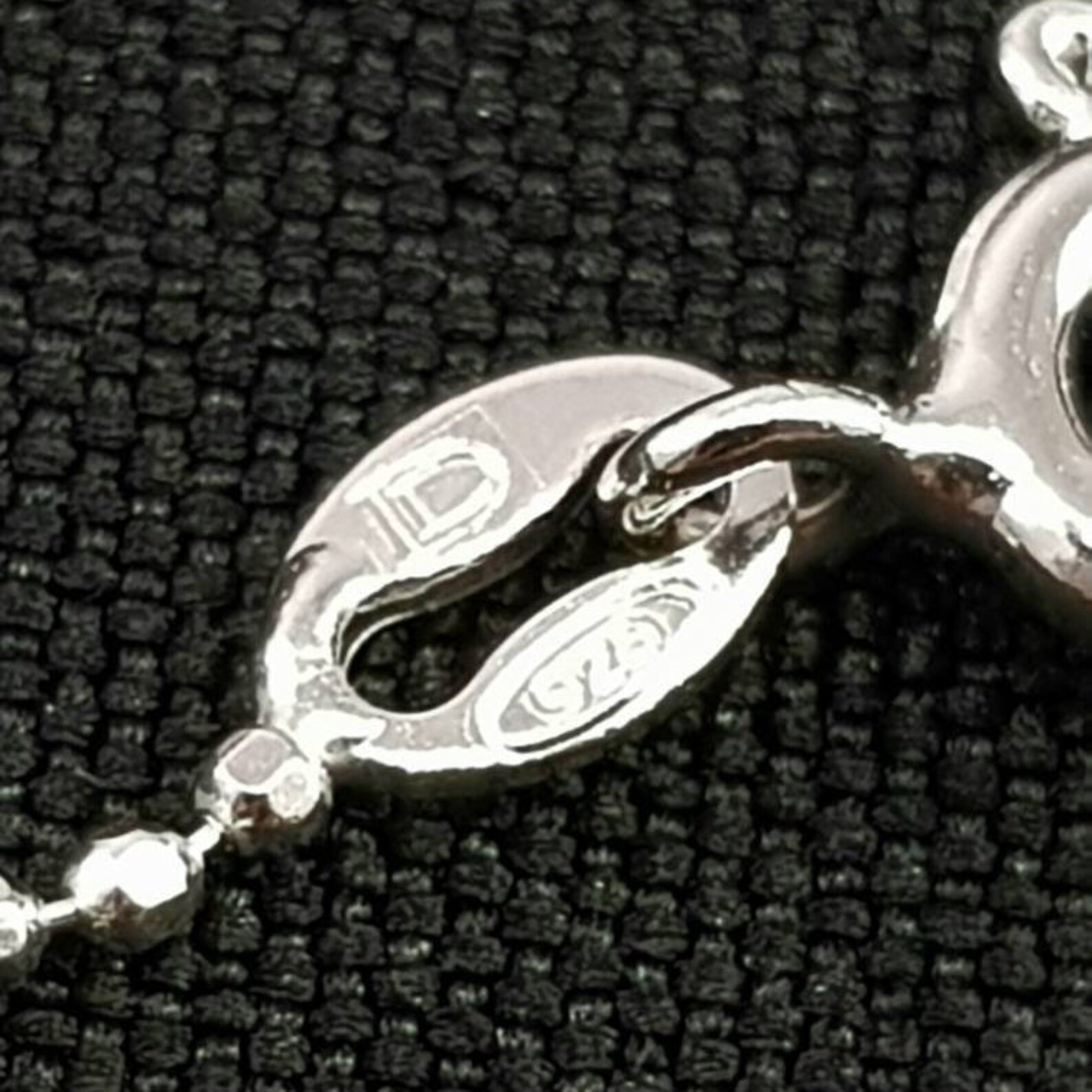 Cadena De Cuerda Oxidada Con Corte De Diamante De Plata De Ley 925 Collar De Italia