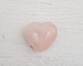 Rose Quartz 18mm Puffed Heart Gemstone