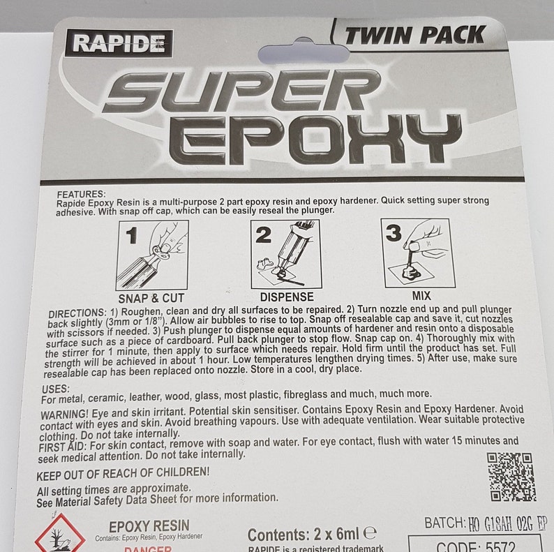 Epoxy Two Part Glue 2 x 6ml Tubes image 6