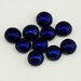 10 Dichroic Glass Cabochons 6.5mm Dark Blue Cab2 