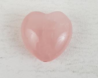 Pierre précieuse de cœur gonflé de quartz rose 20mm