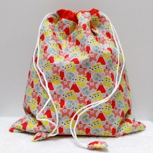 Sac à dos enfant, sac goûter en tissu imprimé bob l'éponge