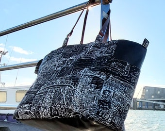 Sac de voyage en tissu de designer "Le Bouddha de Hong Kong"