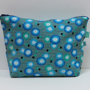 Beauty case Petit Pan in cotone con papaveri blu