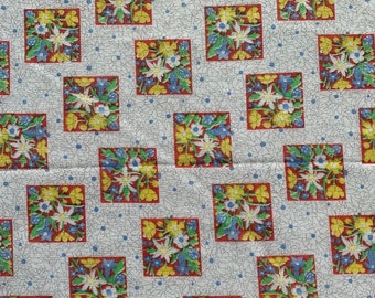 Vintage 1970s fine cotton voile fabric, 420cm, bushbaby, dressmaking, sewing, craft supplies.