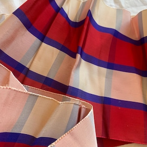 Antique French wide silk ribbon, striped, 109cm, millinery, costume, sash, sewing, craft supplies