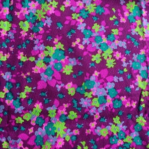 vintage 1970s cotton floral dressmaking fabric, 190cm length, craft supplies, dressmaking, sewing.