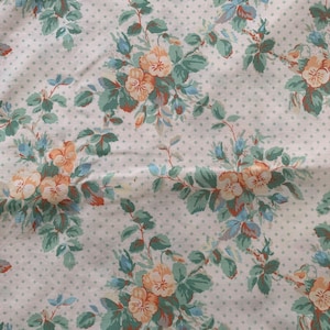 vintage Laura Ashley floral fabric, 125cm length, craft supplies, sewing, interiors fabric