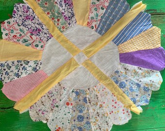 Applique floreale patchwork vintage (set di 2)