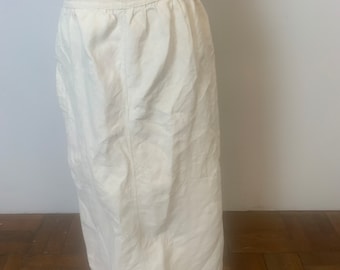 Antique French Linen Apron, Hand Stitched Monogram