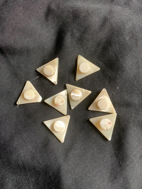 OATIPHO 100 Boutons Triangulaires Métalliques Noirs 2 CM De Diamètre