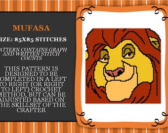 Mufasa graph PATTERN ONLY with written stitch counts