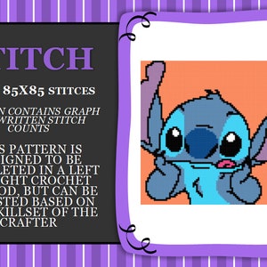 Stitch graph PATTERN ONLY with written stitch counts